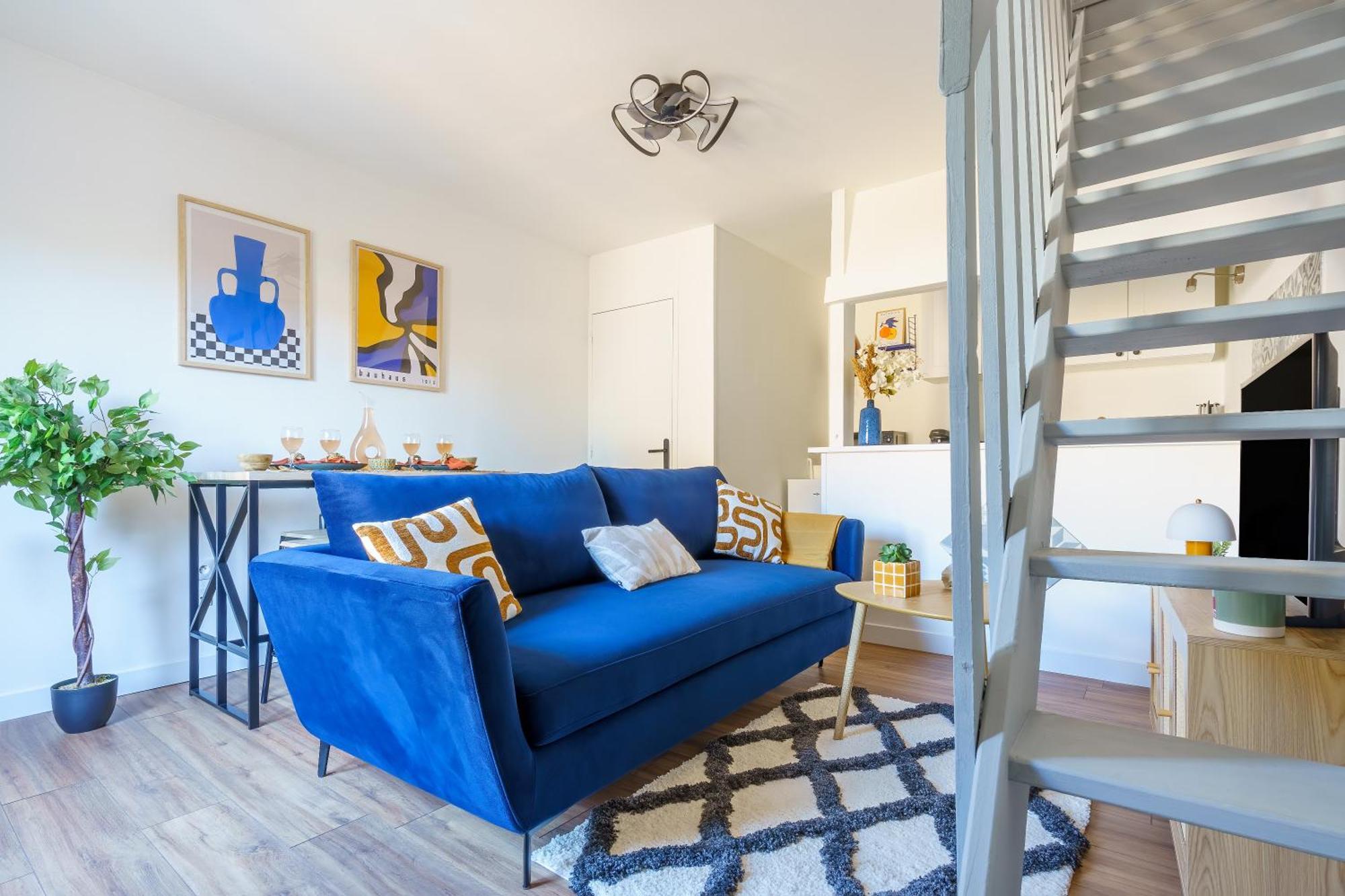 Maisonnette Bleu Horizon Avec Jardin - 2Min Gare - Serenito Homes Saint-Just-en-Chaussee Luaran gambar