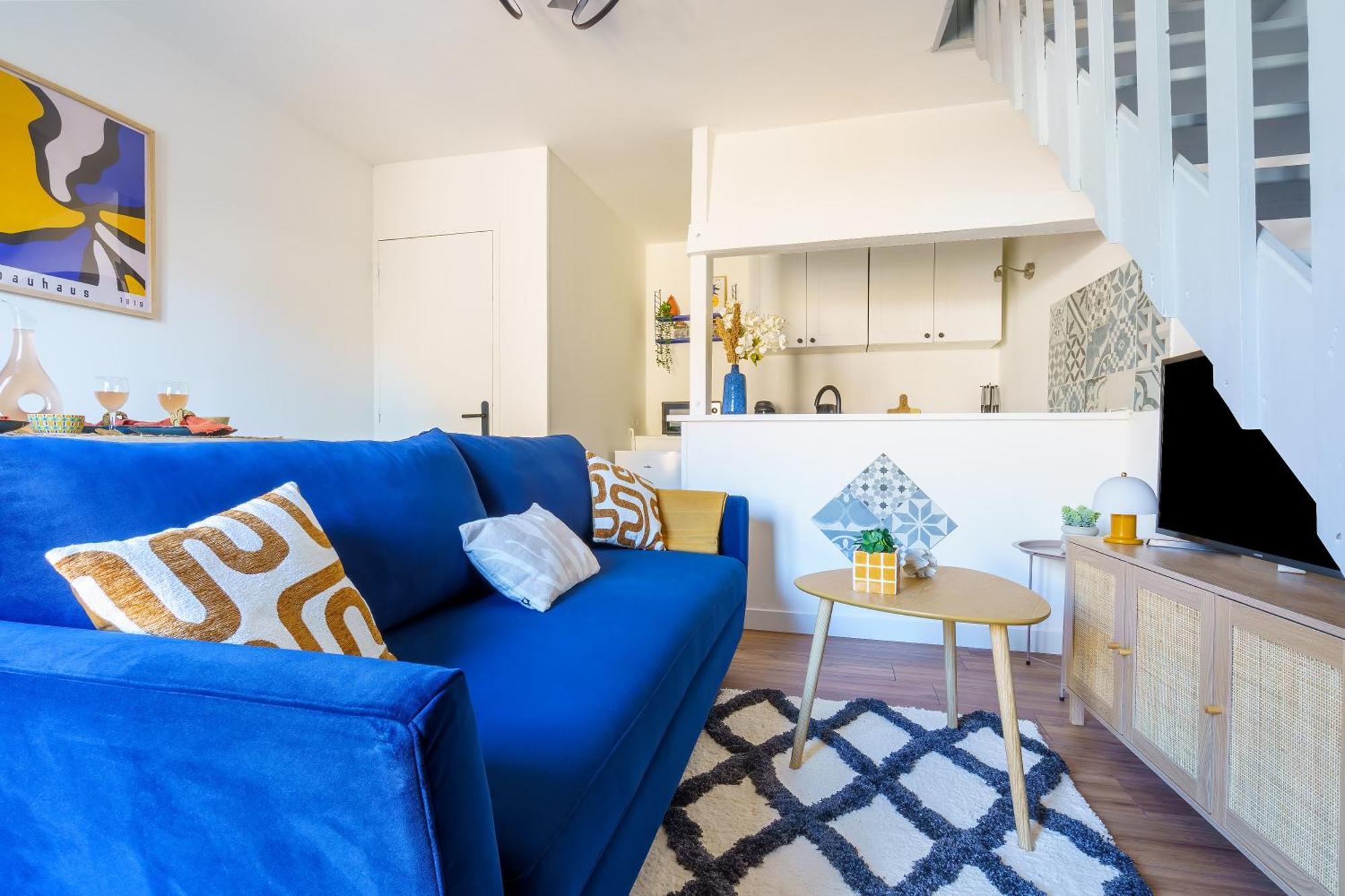 Maisonnette Bleu Horizon Avec Jardin - 2Min Gare - Serenito Homes Saint-Just-en-Chaussee Luaran gambar