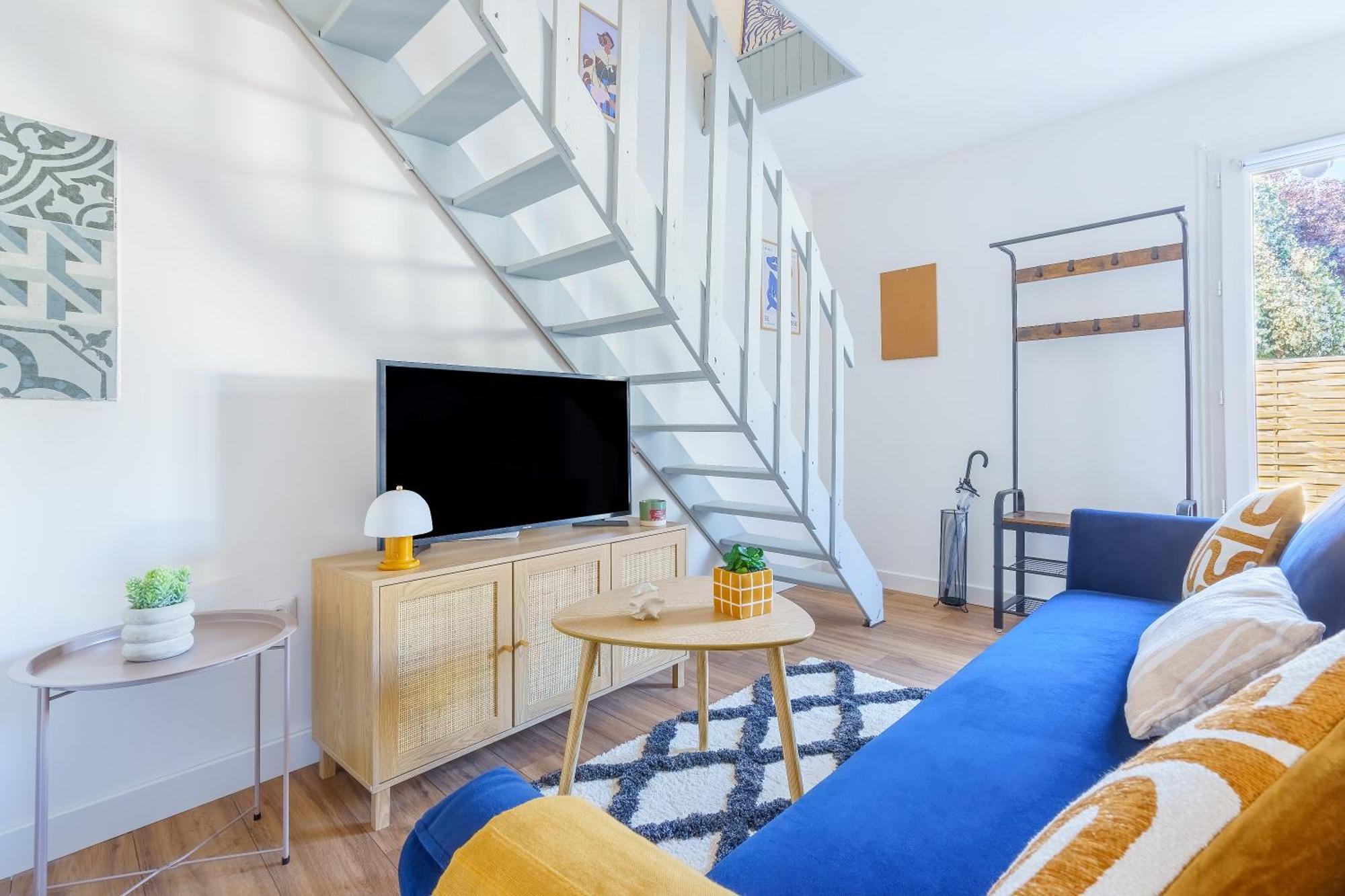 Maisonnette Bleu Horizon Avec Jardin - 2Min Gare - Serenito Homes Saint-Just-en-Chaussee Luaran gambar